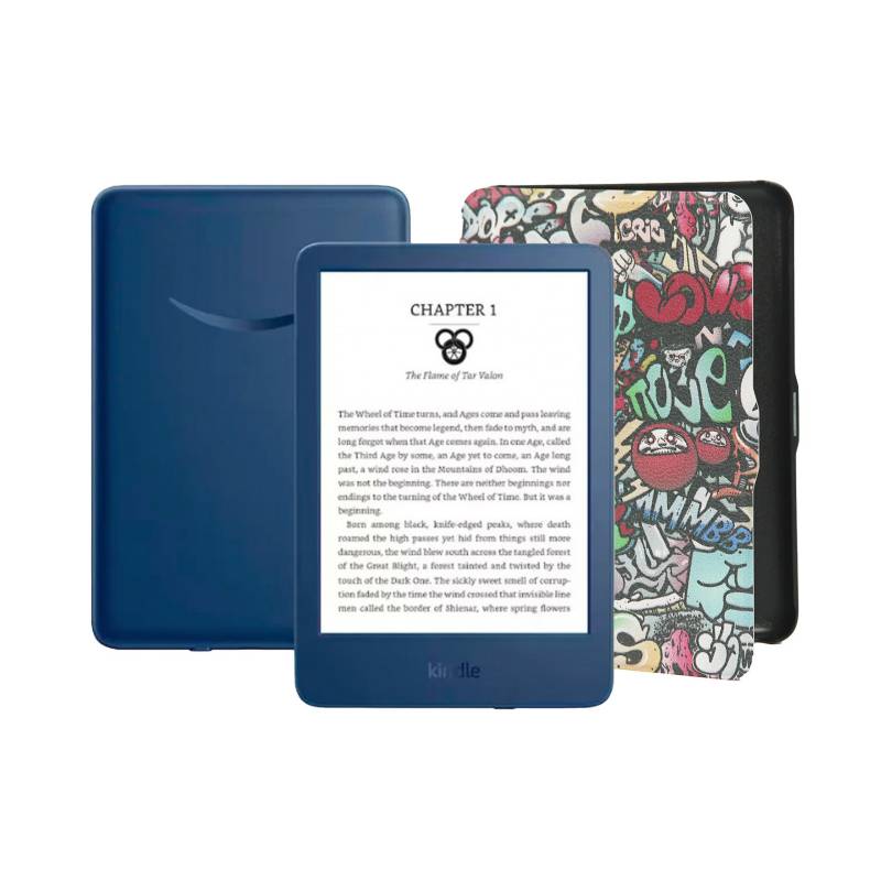 E-reader All-new Kindle 2022 16GB Demin + Funda Diseño
