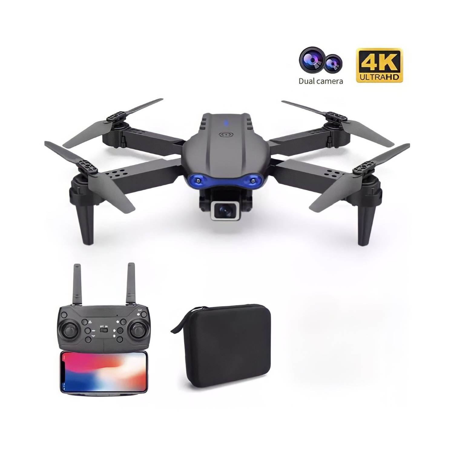 Dron 4k Ultra Hd Doble Cámara Control Remoto Wifi