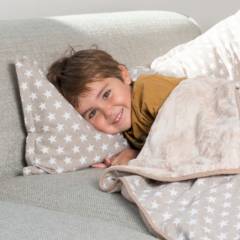 AMAMANTAS - Cobertor Reversible Niños Corderito Multifuncional Beige Amamantas