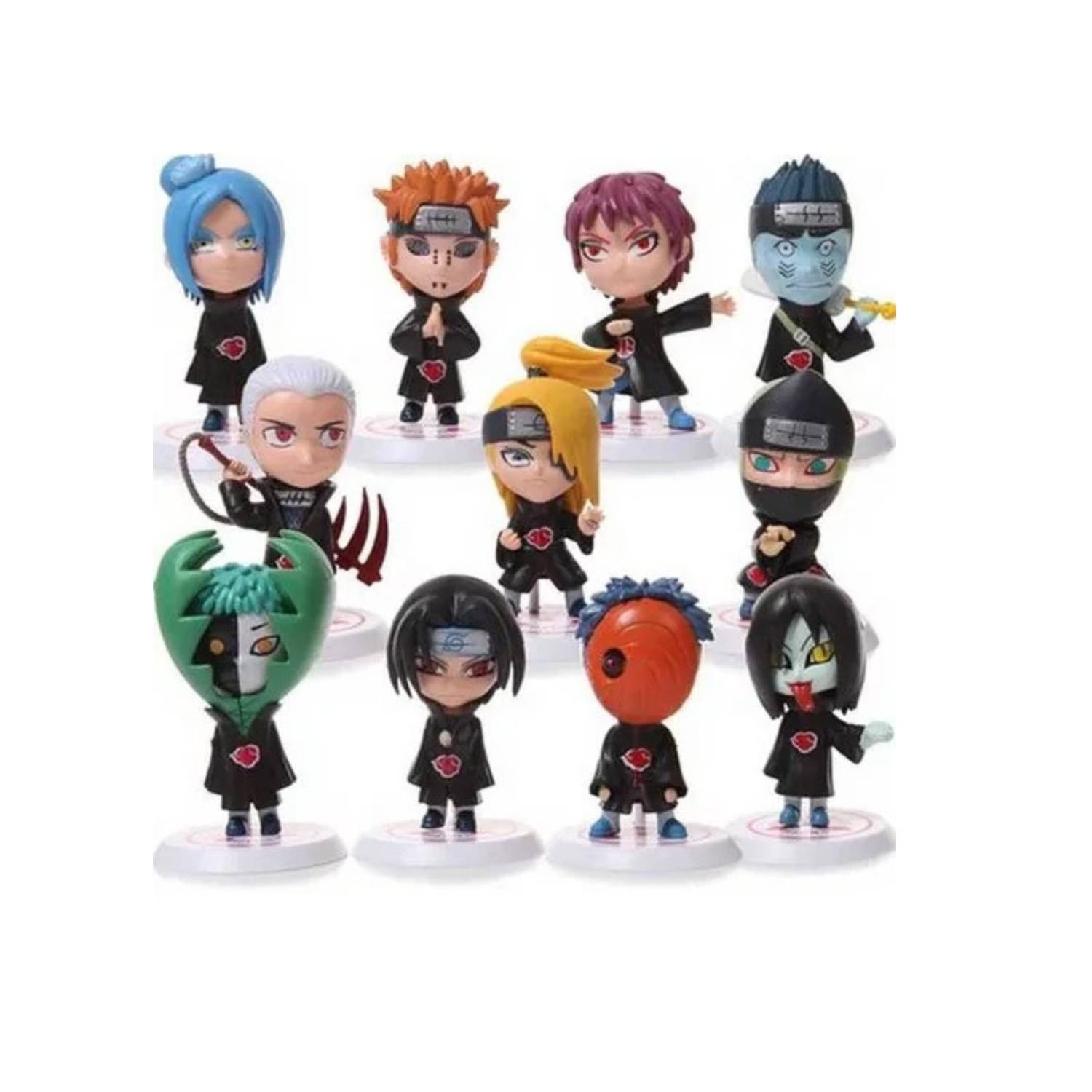 GENERICO Set de 11 Figuras Naruto Akatsuki Itachi Pain Obito Anime  Shippuden 