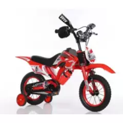 UDEAS - Bicicleta Estilo Moto Enduro Aro 16 Roja