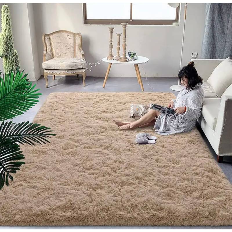 Generico Alfombra Peludas Tipo Shaggy 200cm X 300cm Beige