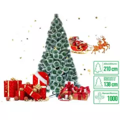 GENERICO - Árbol De Navidad 210mts Pascua Verde Con Base Armado Facil