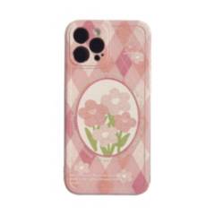 BJ HOGAR - Carcasa Para iPhone 12 Protector Funda Celular Rosado con Flores