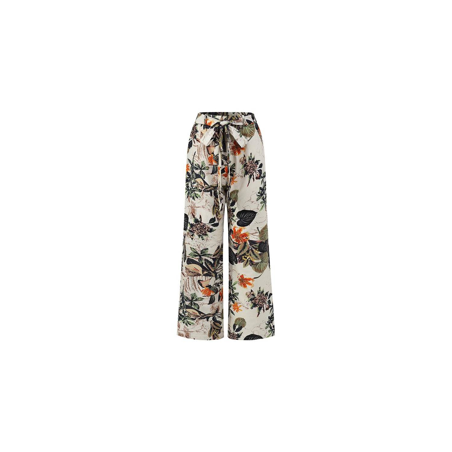 Pantalón de mujer ancho y estampado floral