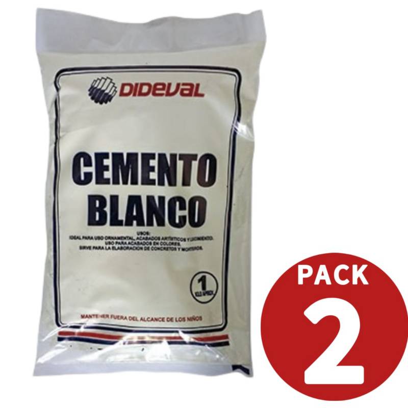 GENERICO - Cemento Blanco 1 Kg Pack 2 Unidades