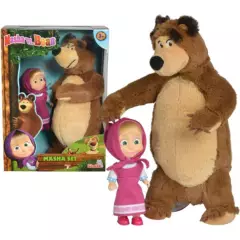 MASHA Y EL OSO - set de masha y el oso peluche y muñeca