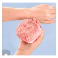 NPW - Cepillo de baño silicona suave depurador de masaje limpieza piel Rosa