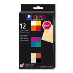GENERICO - ARCILLA POLIMERICA   PACK  12 COLORES FIMO PROFESIONAL     3OO G