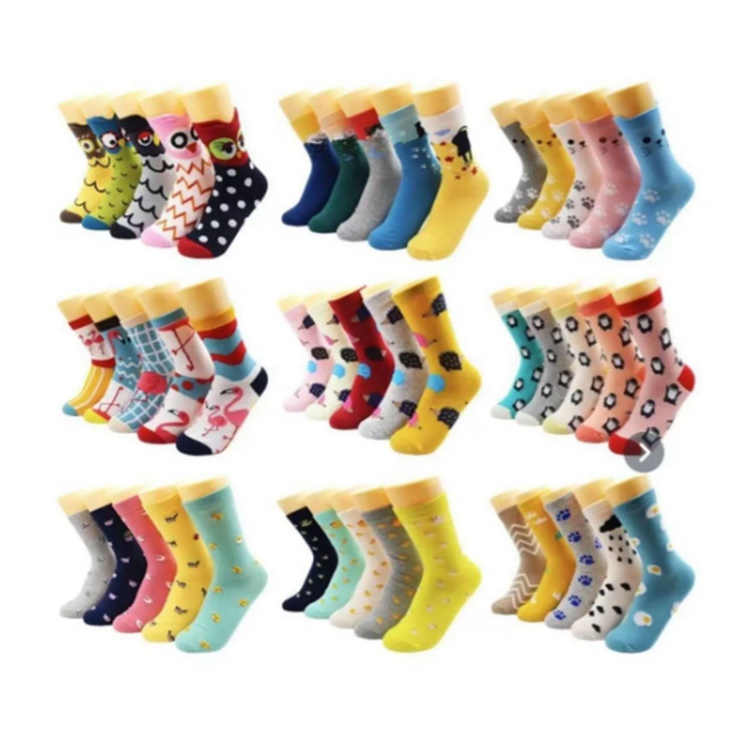 EVERSO Pack 12 Calcetines Diseños Variados Algodón Para Mujer