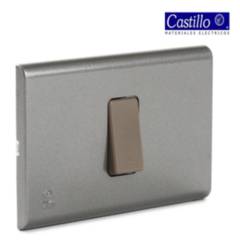 INDUSTRIA CASTILLO HNOS LTDA - Interruptor Simple  Embutido grafito 9/12  INDUSTRIA CASTILLO