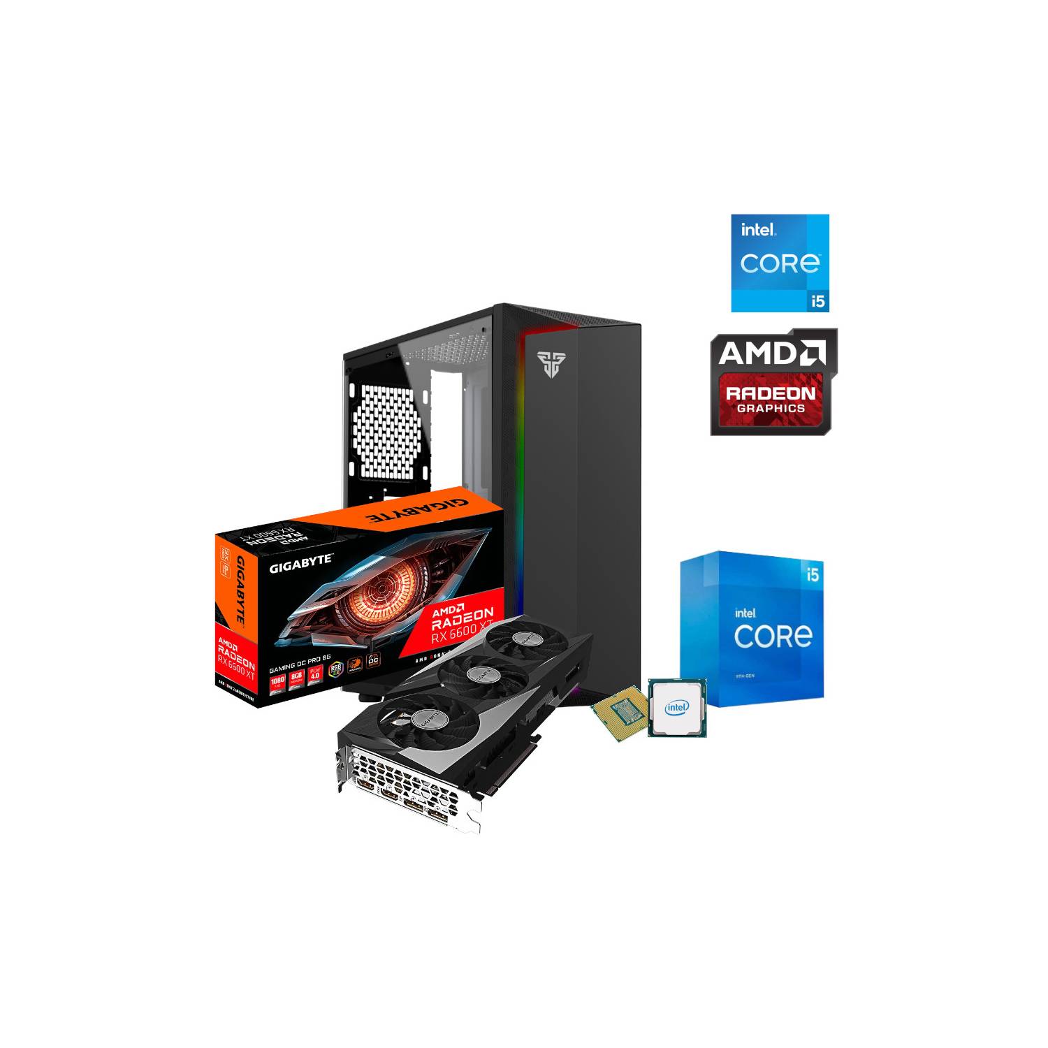 PC Gamer Pichau Megera III, Intel i5-11400F, Radeon RX 6650 XT 8GB, 16GB  DDR4, SSD M.2 480GB
