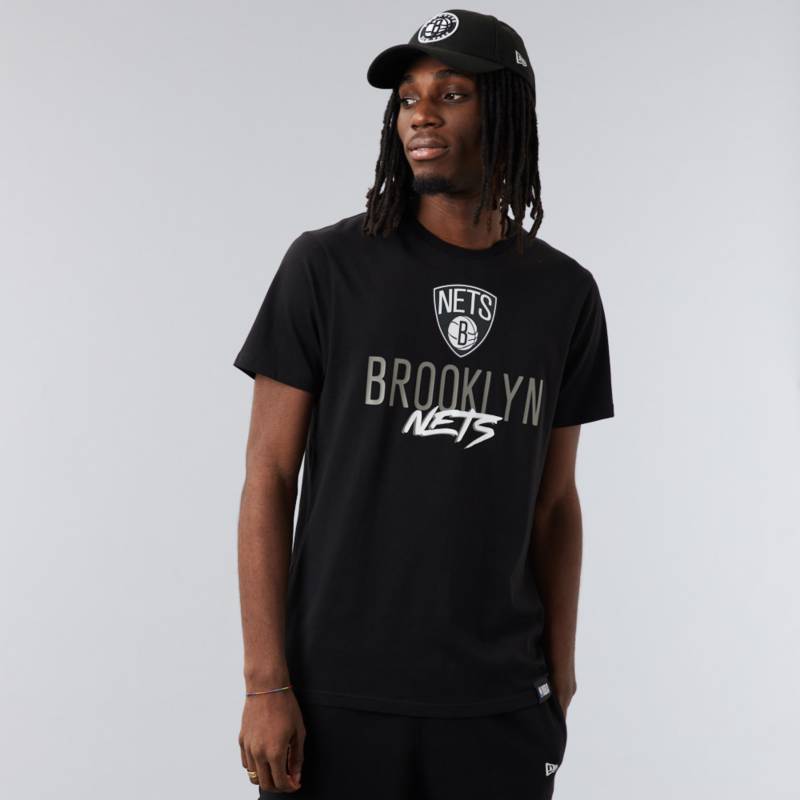 Camiseta NBA Brooklyn nets New Era Gris para hombre