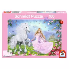 SCHMIDT - Puzzle Princesa y Unicornio 100 piezas - Rompecabezas