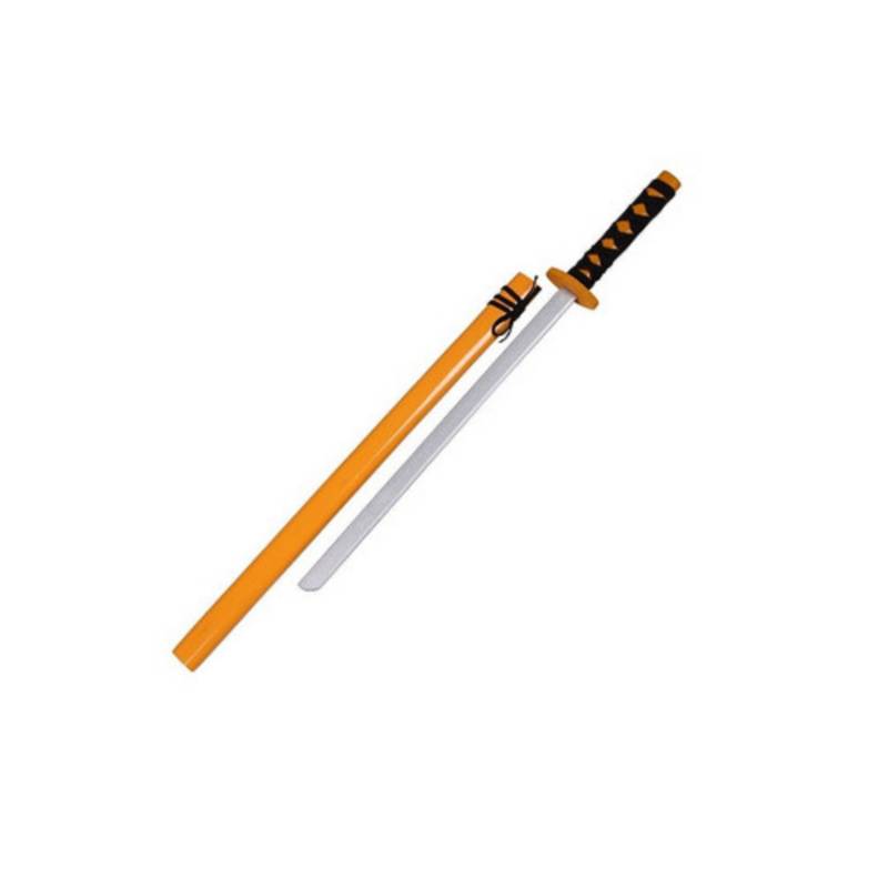 GENERICO Espada katana juguete de madera pequeña Amarilla
