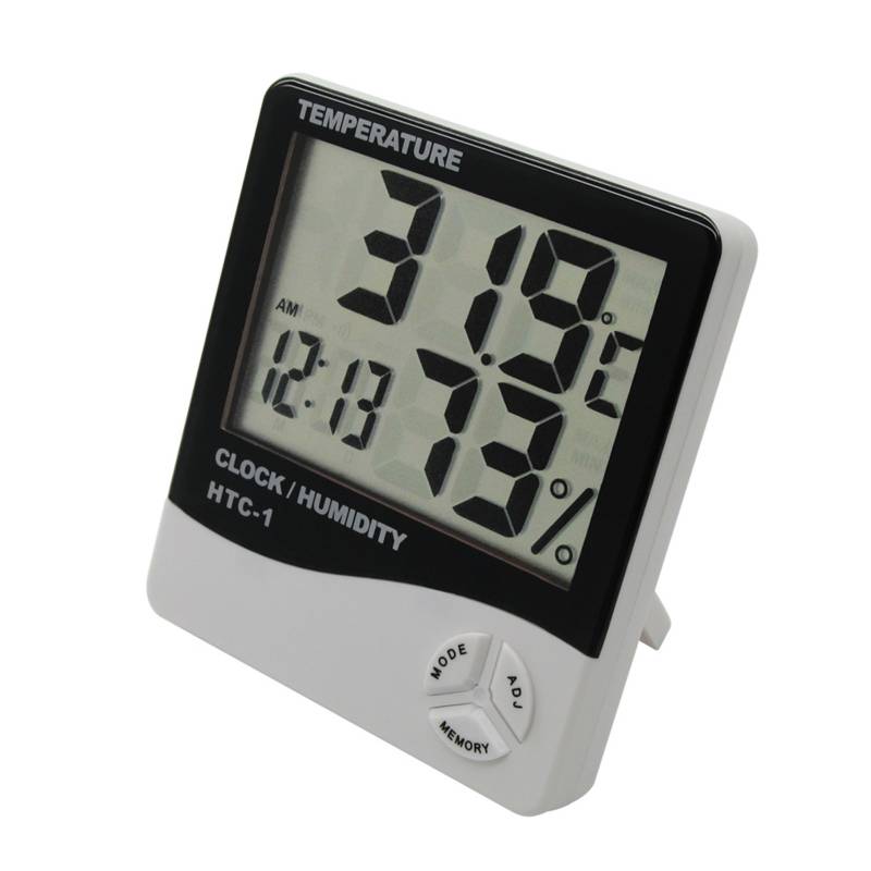 GENERICO Medidor Para Temperatura y Humedad HTC-1 Incluye Reloj