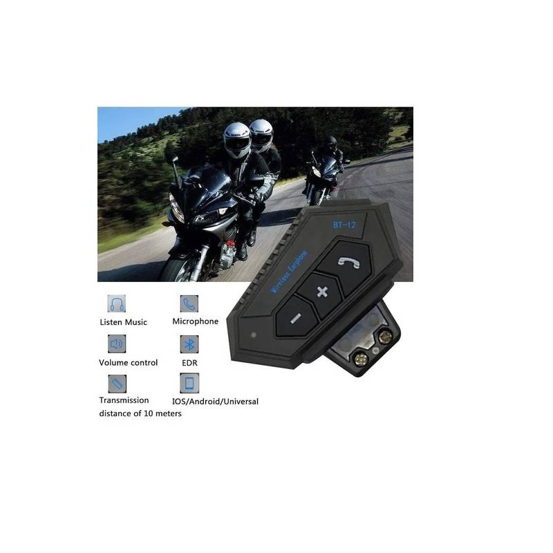 GENERICO Intercomunicador Casco Moto Manos Libres Bluetooth