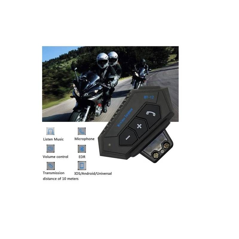 Intercomunicador Casco Moto Y Manos Libres Bluetooth Bt-s2