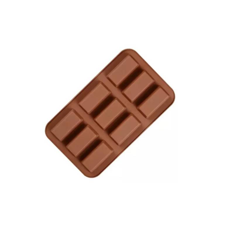 6 Moldes Silicona Chocolate Molde De Silicona Barra Cereal - Pastelería CL