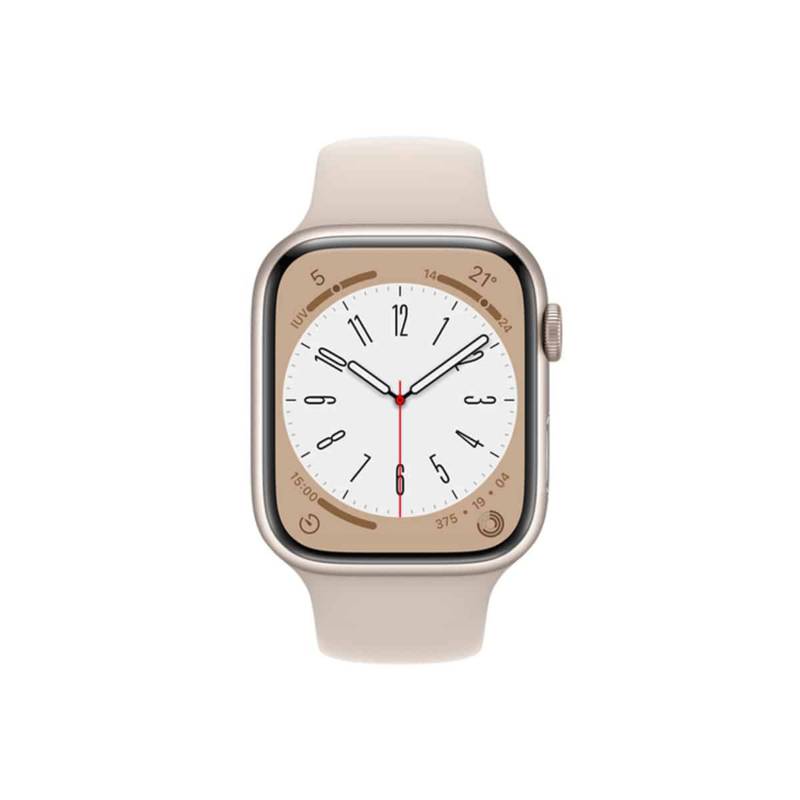 APPLE - Apple Watch Series 8 con GPS - Starlight Aluminum de 45 mm