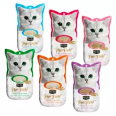 GENERICO - Kit Cat Purr Purée - Pack 6 Variedades  - Snack Premio Gatos