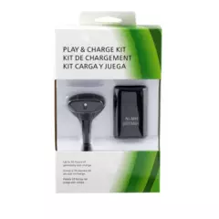 GENERICO - Kit Carga Y Juega Xbox 360 Batería 8000mah Y Cable Cargador