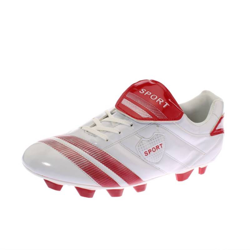 VIA FRANCA - Zapato Futbol Para Hombre Color Blanco/Rojo