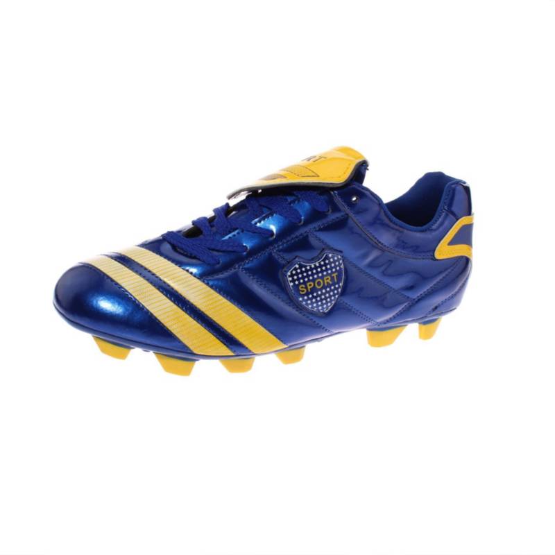 VIA FRANCA - Zapato Futbol Para Hombre Color Azul/Amarillo