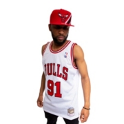 MITCHELL & NESS Polera de manga corta premium mitchell and ness team usa  rojo