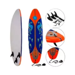 GENERICO - Softboard / Tabla De Surf / Playa + Leash Y 3 Quillas
