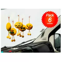 EMOJI - Colgante Para Vehiculo. Emoji Patitas PACK 6