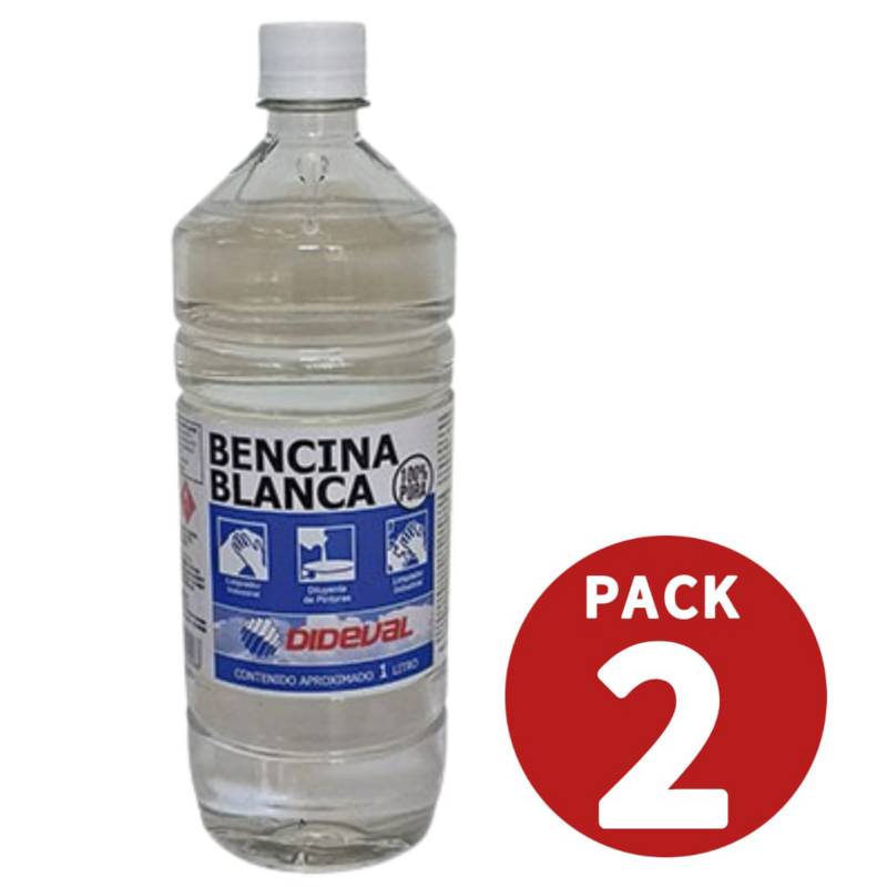 GENERICO - Bencina Blanca 1 Litro Dideval Pack 2 Unidades