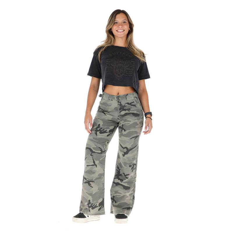 BUFFALO CHILE Pantalon Frayed Jeans Militar Mujer falabella.com