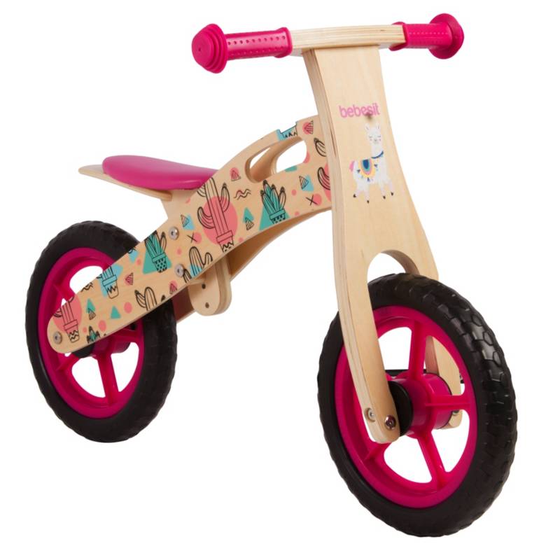 BEBESIT - Bicicleta De Equilibrio Aprendizaje Madera Púrpura Bebesit