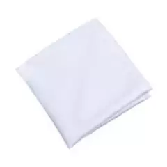 EKOI - Pañuelos Blancos Para Hombre, 100% Cuadrados 12 Und Unicolor