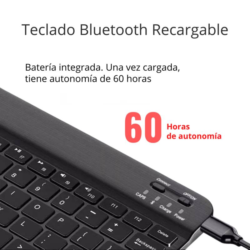 Teclado Inalámbrico Bluetooth Verde Recargable En Español - Ipadizados Store
