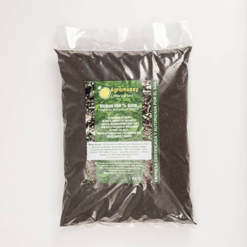 AGROMUSSY LOMBRICULTURA - Humus de lombriz abono organico recuperador de suelos