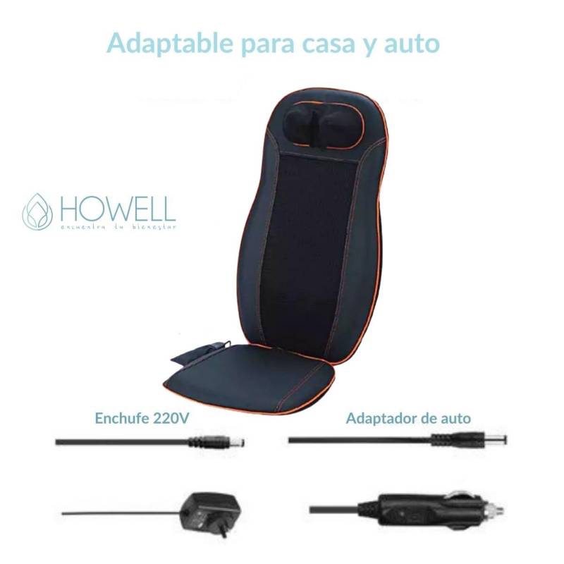 Masajeador Electrico Asiento De Espalda Cuello Calor Shiatsu