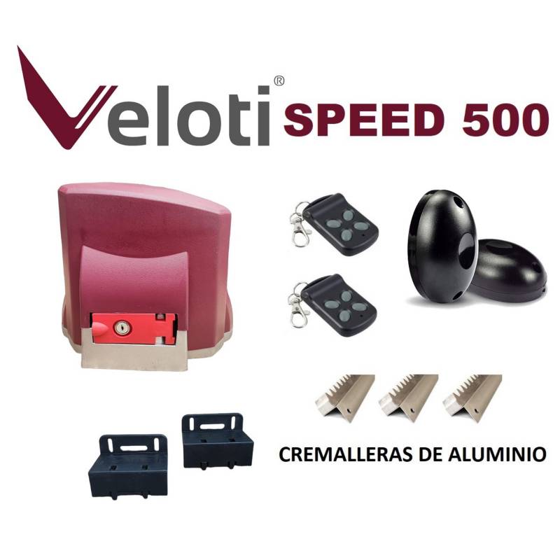 VELOTI - Kit Portón Eléctrico Veloti Speed 500 KG.