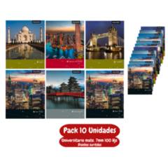 PROARTE - Cuaderno Univer. 7mm 100 Hjs Ciudades Proarte X10uni