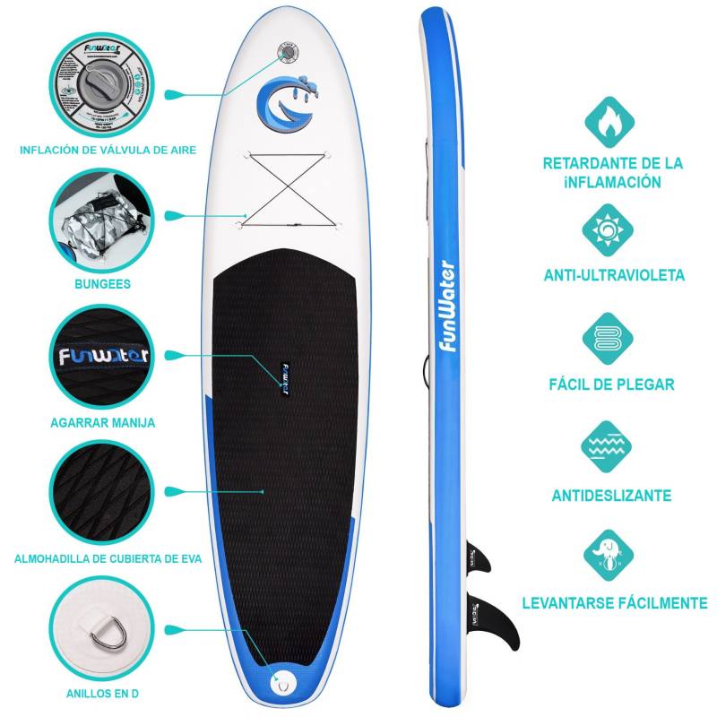 Tabla Surf Inflable Multiuso Con Remo Stand-up Paddle