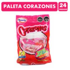 TRENDY - Caramelos Paleta Corazones (bolsa Con 24 Unidades)
