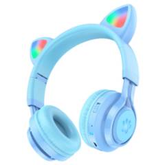 HOCO - Audifonos Bluetooth Hoco W39 Para Niños Orejas Gato Azul
