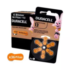 DURACELL - Pilas Duracell Audífono Pack x36 Pilas Tamaño 13