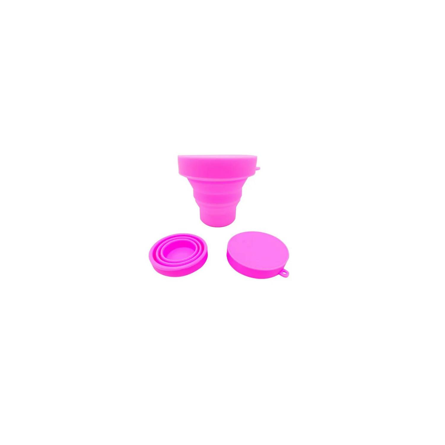 Southern Homewares Cubo plegable de silicona de lujo de 2.65 galones, color  rosa