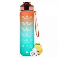 GENERICO - Botella De Agua Motivacional Antifugas 1000ml Multicolor
