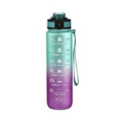 GENERICO - Botella De Agua Motivacional Antifugas 1000ml Multicolor