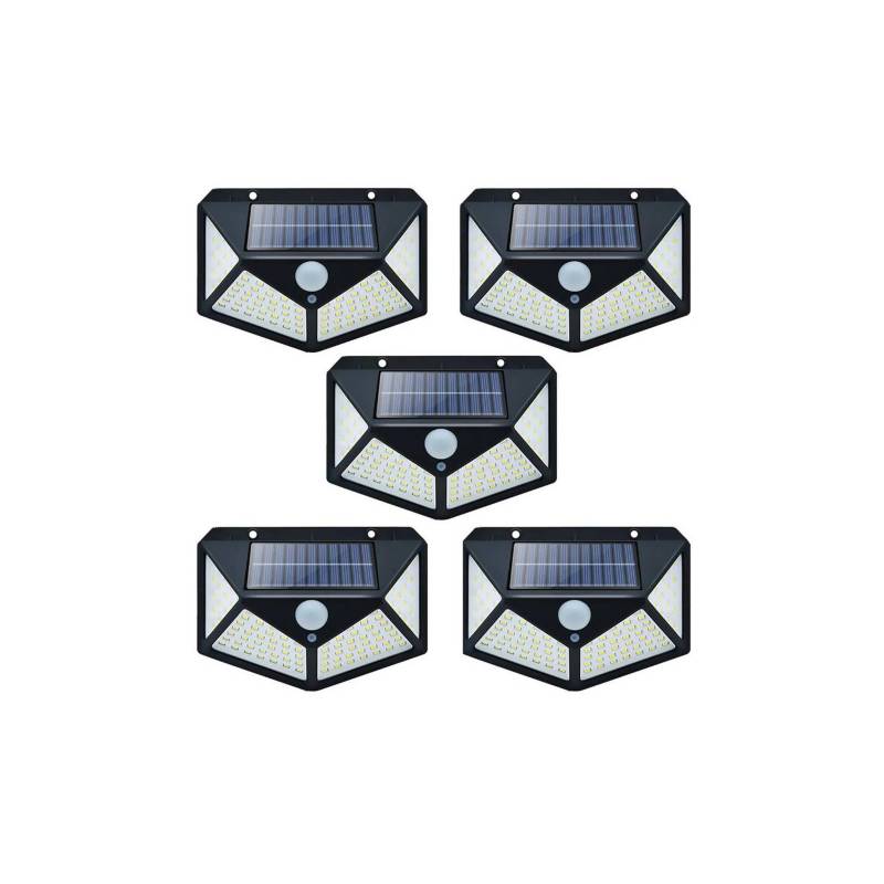 Pack 5 Focos Solar 100 Led Con sensor de Movimiento – Luces Led Chile