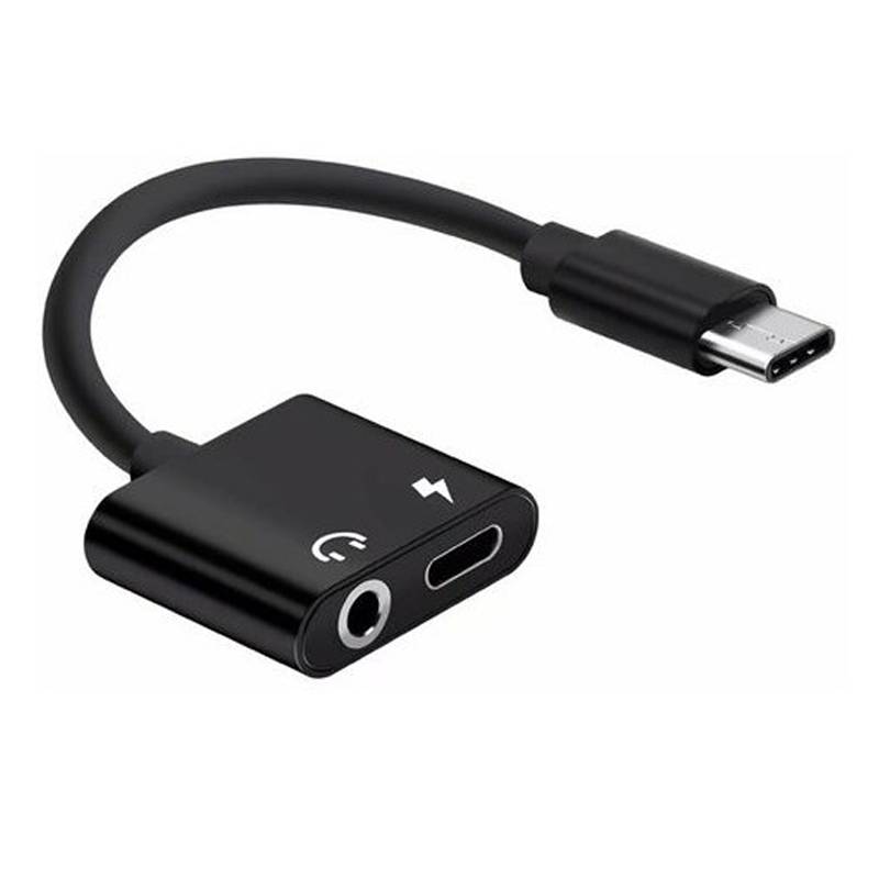 DM - Adaptador USB C a audífonos y cable cargador USB C
