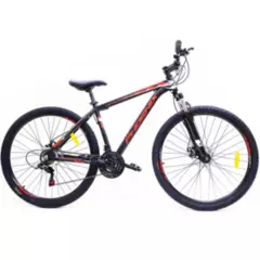 PHOENIX - Bicicleta MTB Phoenix 24 Vel Aro 29 Negro Rojo